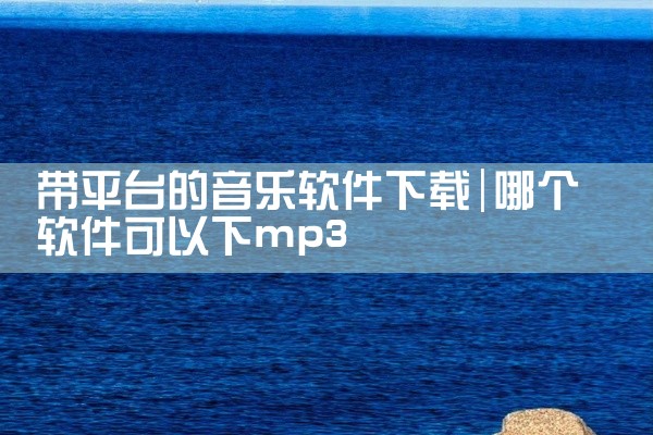 带平台的音乐软件下载