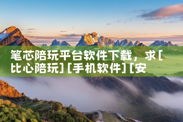 笔芯陪玩平台软件下载
