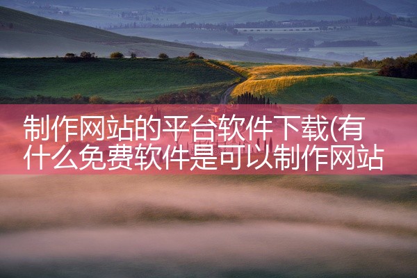 制作网站的平台软件下载