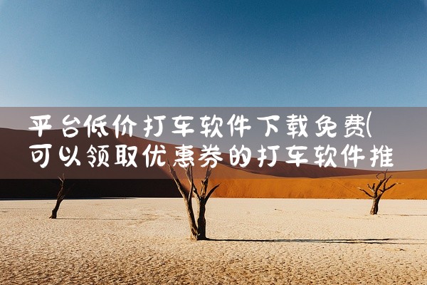 平台低价打车软件下载免费